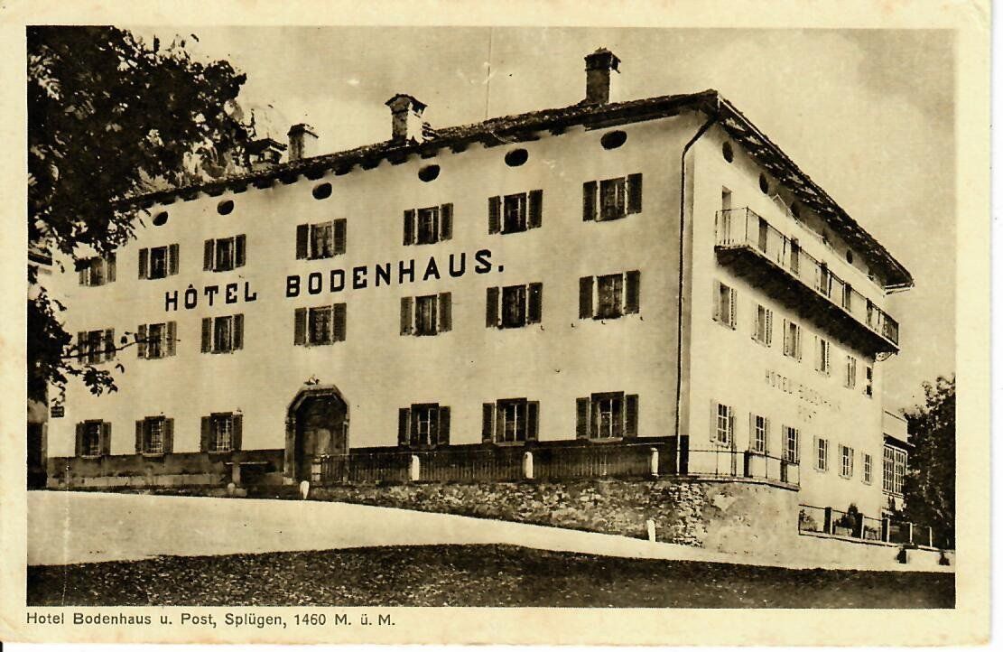 Cartoline postali: Hotel Bodenhaus und Post Splügen – Usato da Hochdorf venduto da Ziegel-16