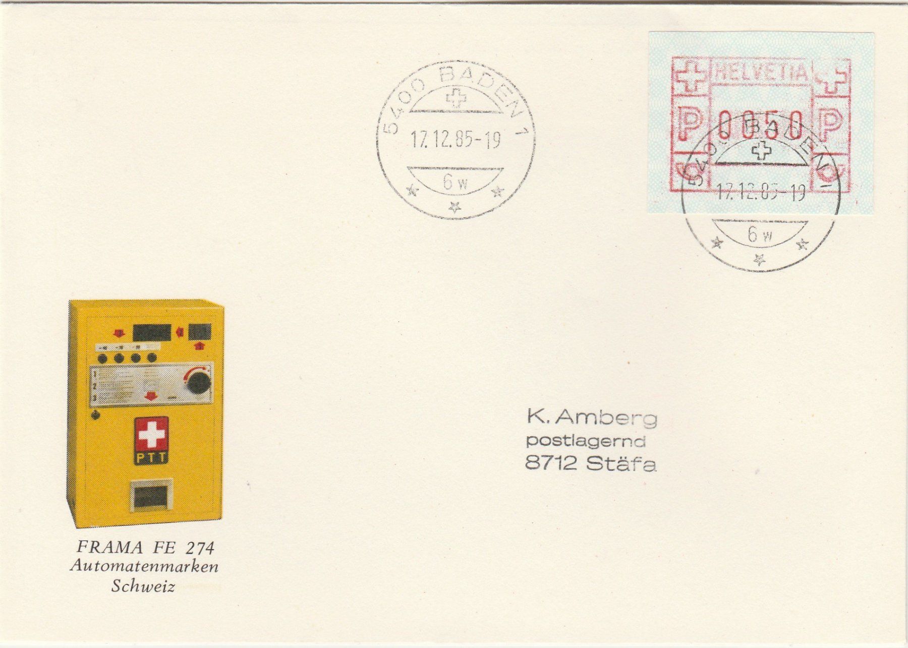 Alle Briefmarken: Schöner Brief – Gebraucht aus Oberglatt ZH von Wiedmi6