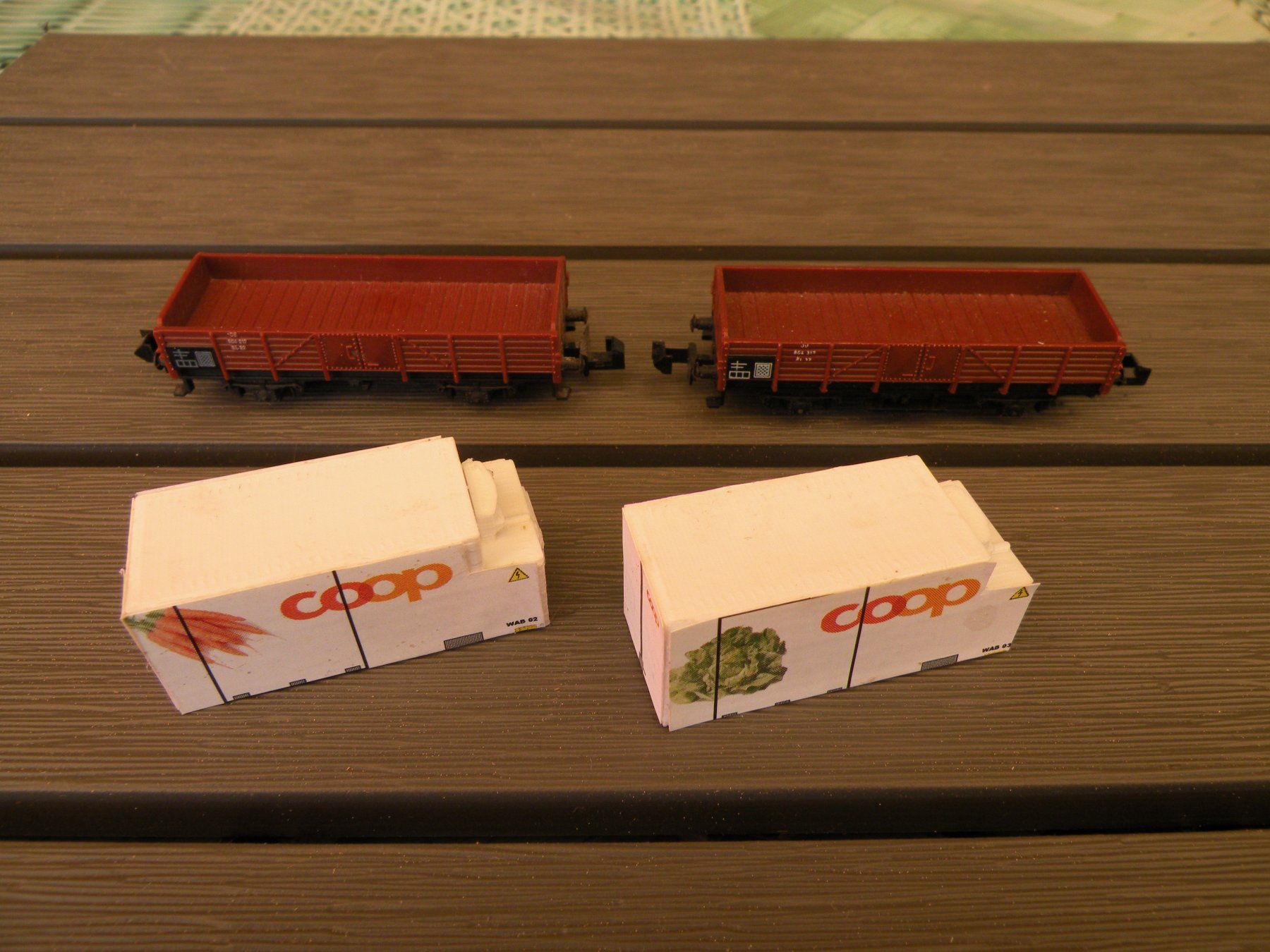 Modellini di ferrovie: Wechselbehälter N COOP (2 Stk.) – Nuovo e nell'imballaggio originale da Steffisburg venduto da loki36