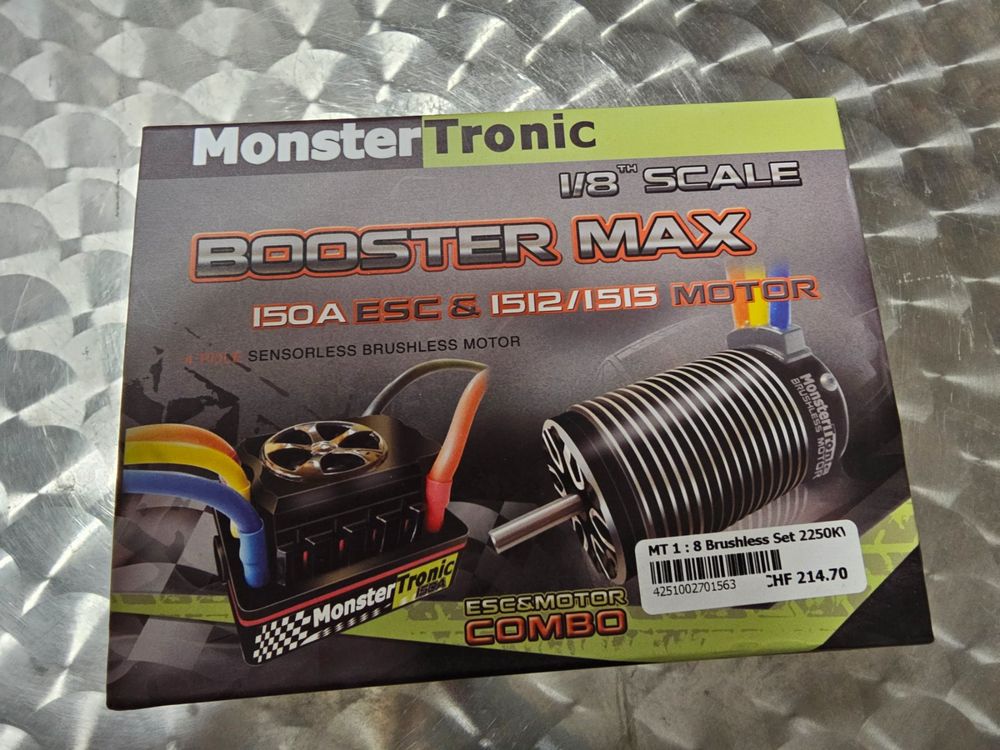 WP-8BL100 3674 2250KV 1/8 RC Brushless ESC Motor Combo For 1/8 Buggy Truggy 4S