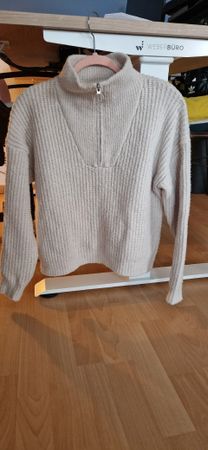 Sister Knitwear Pullover Beige XS mit Reissverschluss