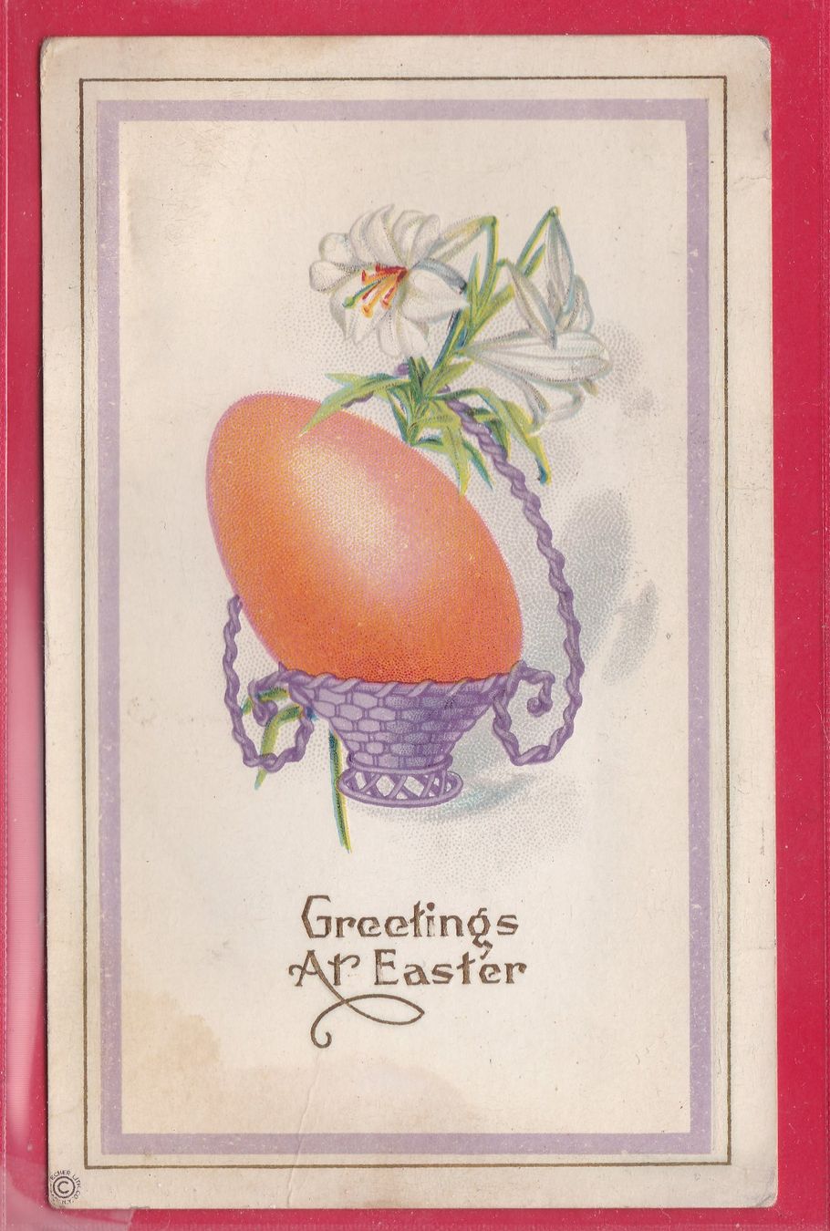 Cartoline postali: PRÄGEKARTE, FREETINGS AR EASTER, 22.4.1916 – Usato da Oberrieden venduto da Gebirgsstelze