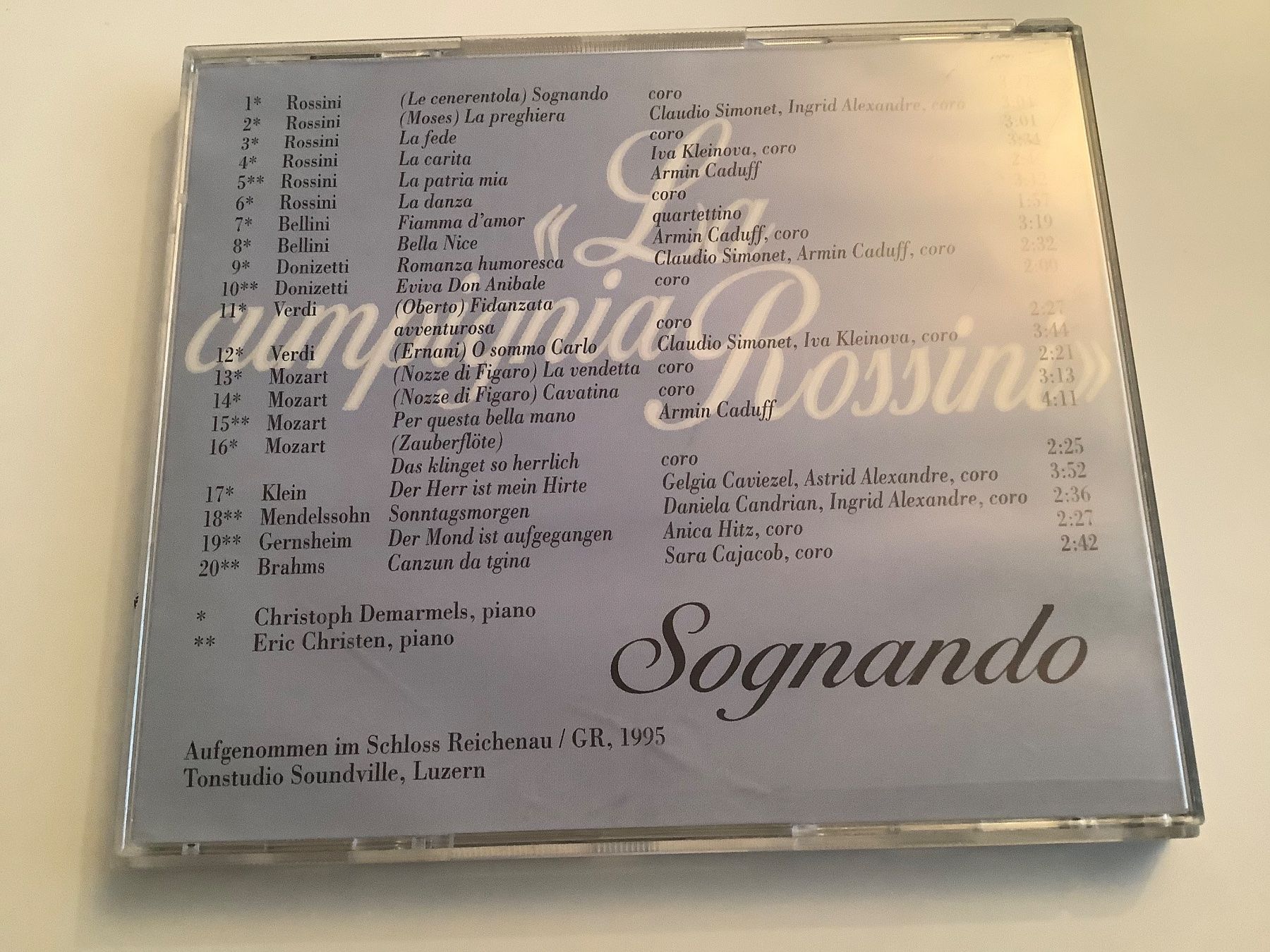 CD: La cumpignia Rossini / Sognando / 1995 – Usato da Dübendorf venduto da Troll_88 1