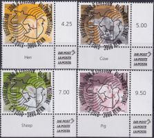 2013, Nr.1477-1480 "Tiere" mit Ersttags-Voll-Stempel +TABS