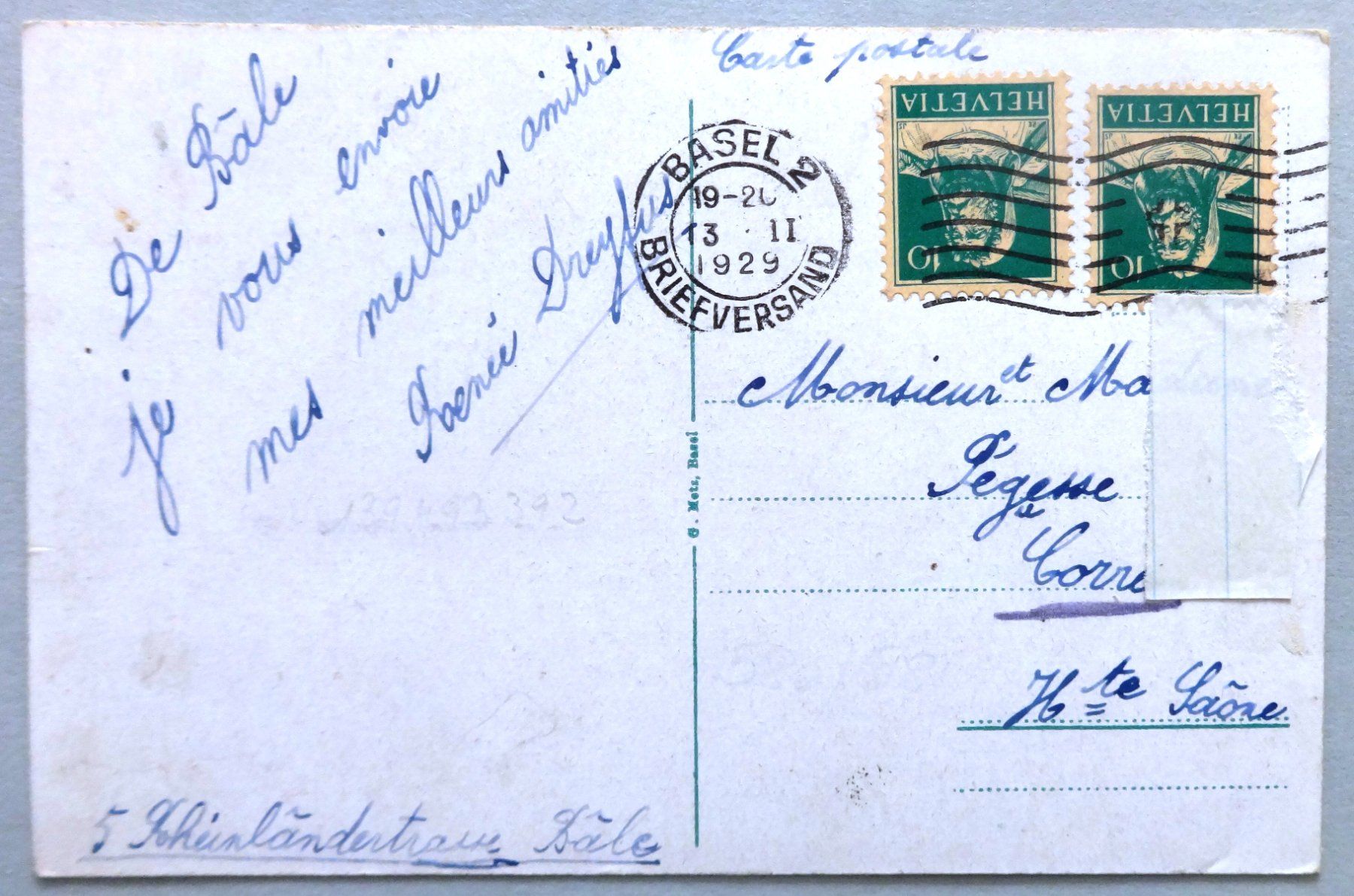 Cartoline postali: Basel, Wettsteinbrücke mit Münster – Difettoso da Fétigny venduto da Billy2miny 1