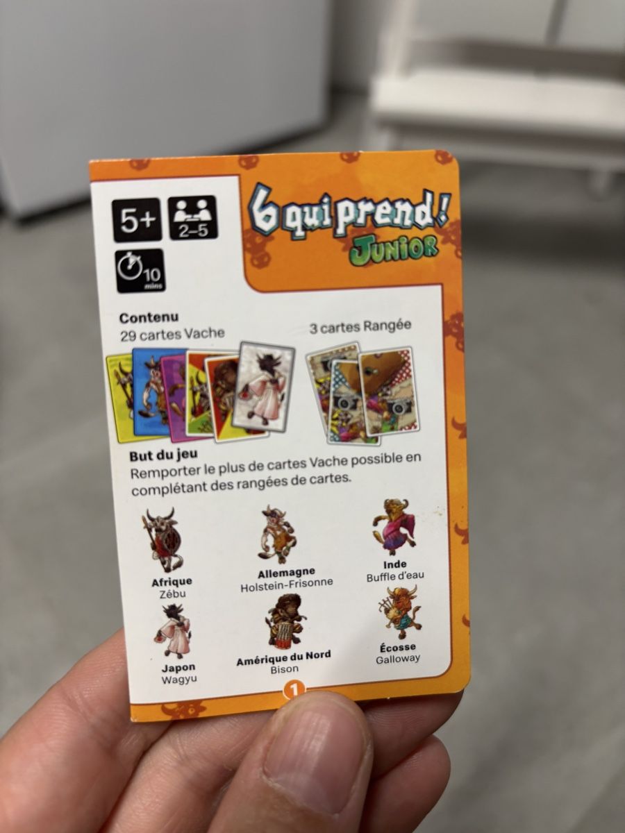 Giochi: Jeu 6 qui prend Junior jeu de cartes – Usato da Salvenach venduto da gwenwywar