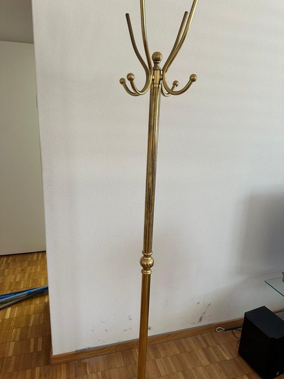 Robuster Kleiderständer Mit Rädern – Mobiler Kleiderwagen In Gold Für Kleidung Und Accessoires