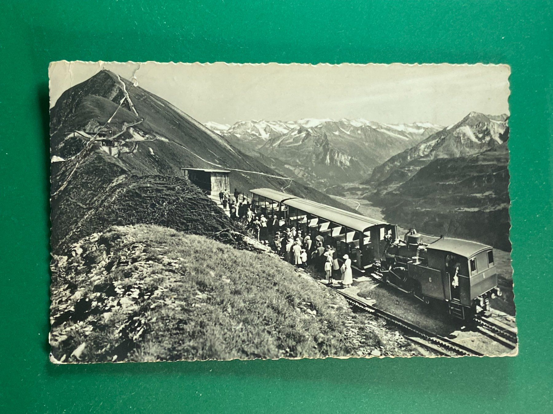 Ansichtskarten: Brienzer Rothorn - Station mit Hotel – Gebraucht aus Steg VS von danwer74