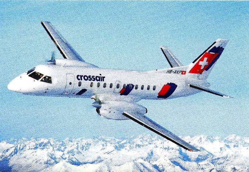 Ansichtskarten: Crossair - SAAB Cityliner 340 + – Gebraucht aus Emmenbrücke von teestube