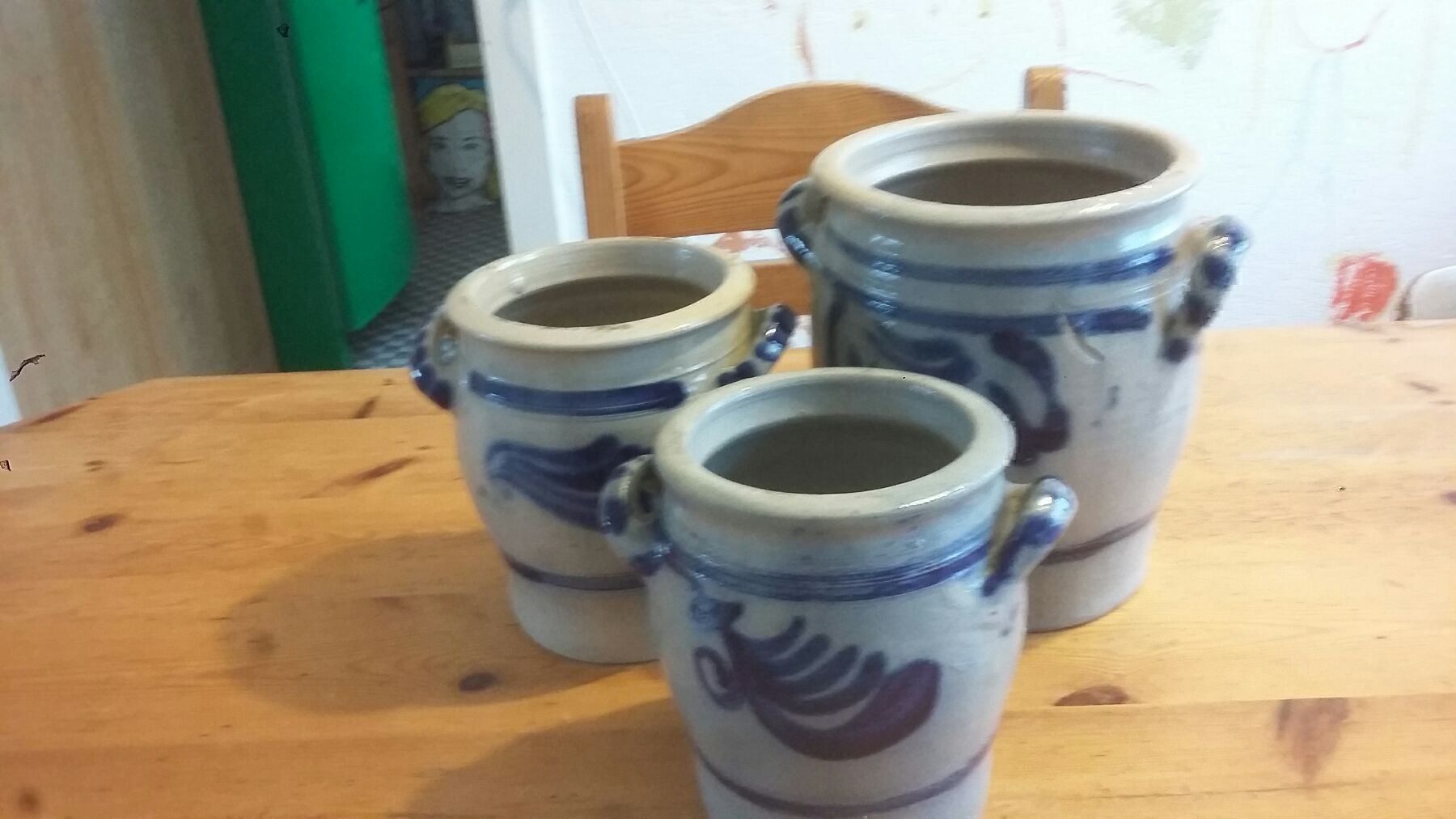 Vasi per fiori: 3 pots  en grės(occasion) – Usato da Miecourt venduto da Marly1 3