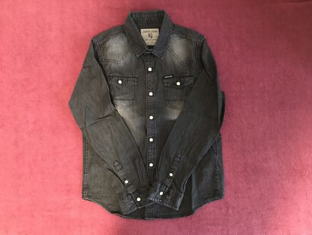 Garcia Jeanshemd, schwarz, Gr. 152/158