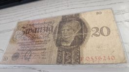 20 Reichsmark 1924 Banknote guter Zustand