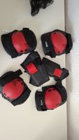 Schutzausrüstung Set Knie Ellbogen Handgelenk schwarz rot