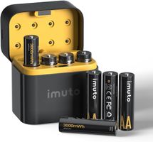1.5V Lithium Akkus 8er Ladegerät 3000mWh 2500 Zyklen AA