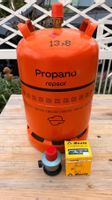 Spanische Repsol Propangasflasche Voll mit Monfa Adapter
