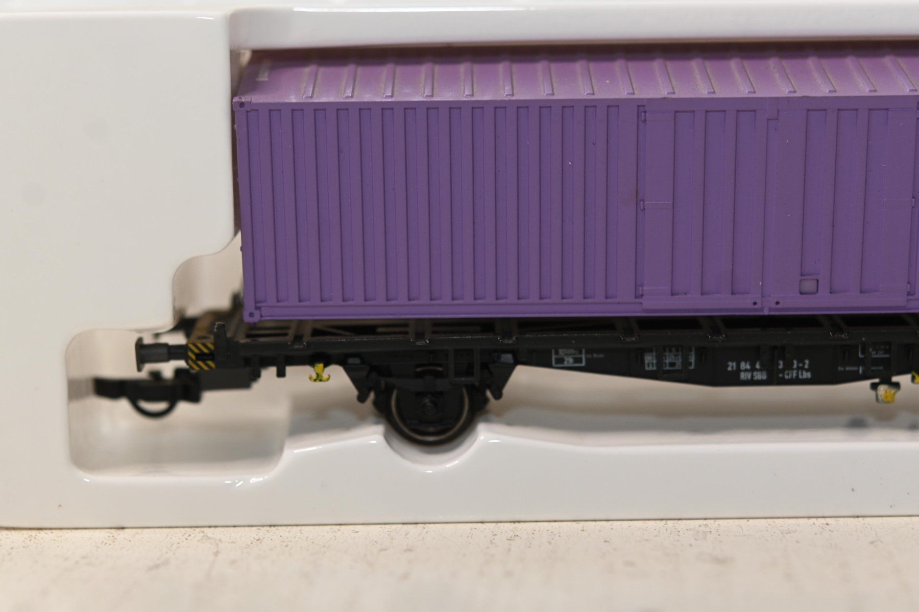Märklin Modellini di ferrovie: SBB Containerwagen Märklin HO/AC mit OVP – Usato da Laupen ZH venduto da Zmoewe 1