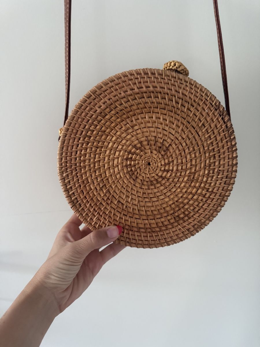 Borse da donna: Runde sommerliche Rattan Tasche – Nuovo (secondo la descrizione) da Zürich venduto da guel_1907 5