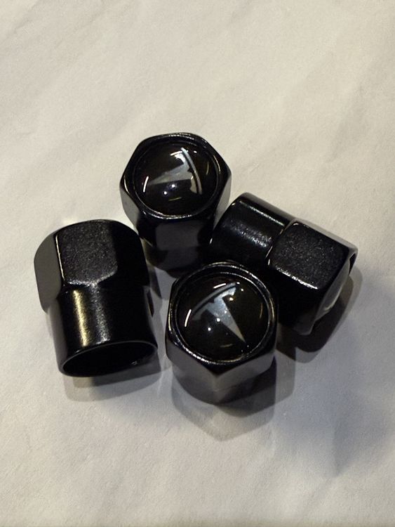 Lot De 4 Bouchons De Valve Alu Noirs – Presta Et Valve Française, 16x6 Mm