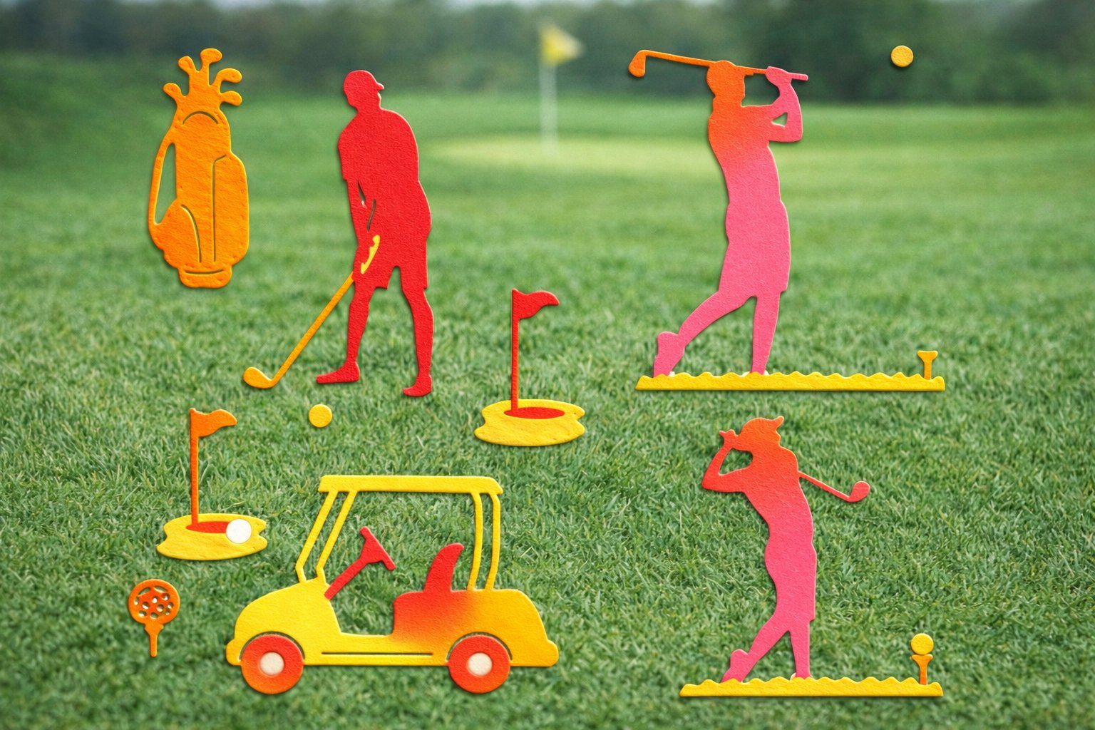 Schablonen: Neues Stanzschablonen-Set Golf – Neu und originalverpackt aus Effretikon von wenuss 2