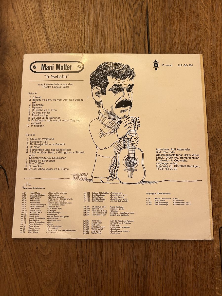 Dischi in vinile: Mani Matter - Ir Ysebahn – Usato da Kriens venduto da lay01 1