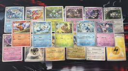 LOT DE 17 CARTES POKÉMON HOL/REV FLAMME BLANCHE FR