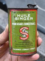 antike SINGER Öldose Huile Singer pour usages domestiques