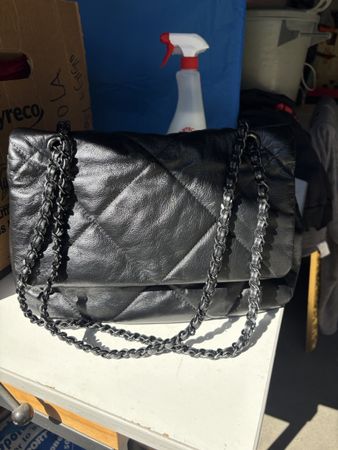 Borsa a tracolla trapuntata nera MIA bag come nuova