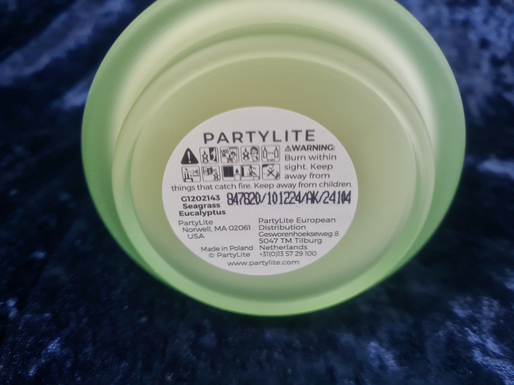 Partylite Candele: PartyLite - Duftwachsglas Seagrass Eucalyptus, Refillable – Nuovo e nell'imballaggio originale da Othmarsingen venduto da Kleibai 1