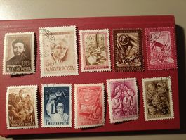 Briefmarken Sammlung Ungarn verschiedene Jahrgänge! 10 Stück