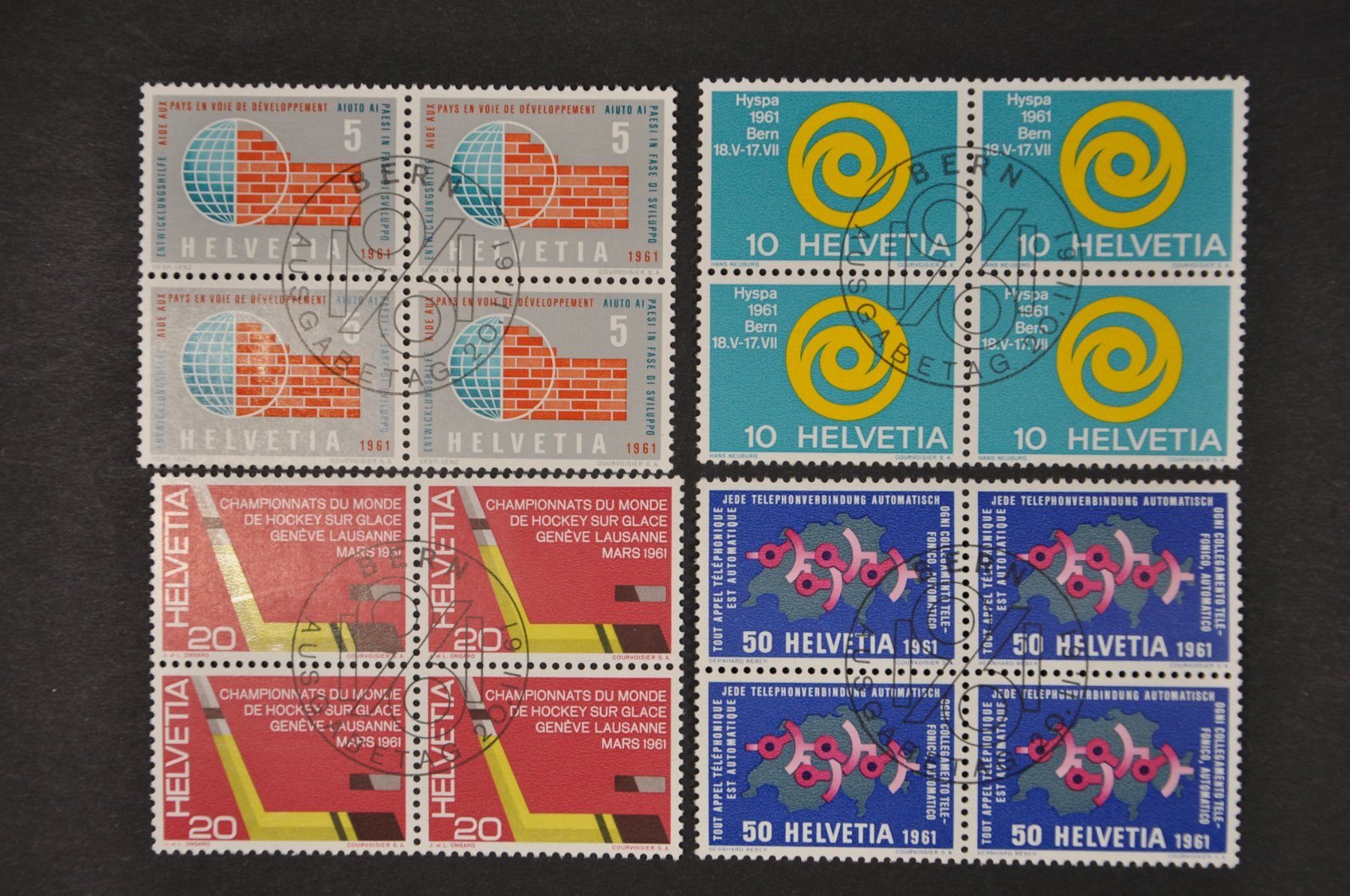 Alle Briefmarken: 1959-1963 Viererblock ET-gestempelt – Gebraucht aus Wolfhalden von Zinauktion 2