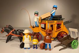 Playmobil Western Kutsche Stage Coach Familie & Hotelportier