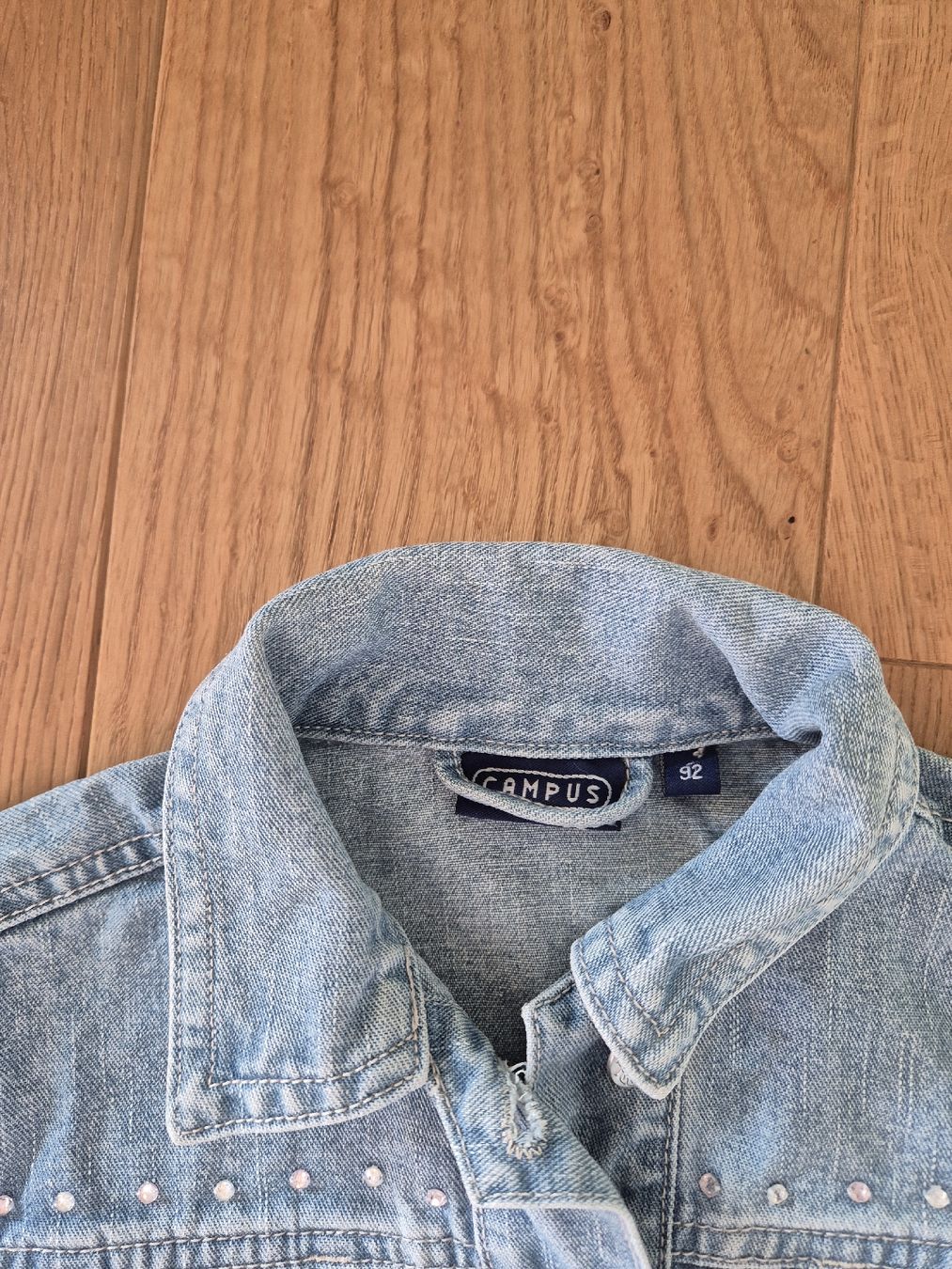 Giacche & Cappotti: Jeansjacke Campus mit Perlen hellblau Grösse 92 – Nuovo (secondo la descrizione) da Winterthur venduto da Gizmo2026 1