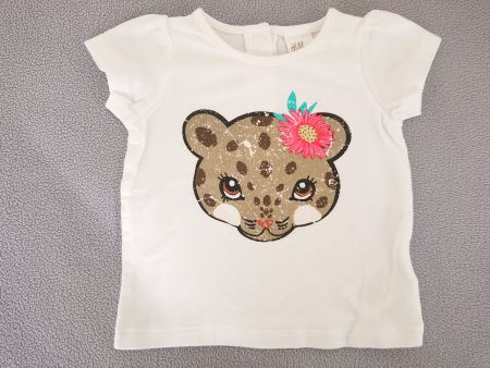 Baby Girl T-Shirt H&M Gr. 62 Weiss 100% Baumwolle