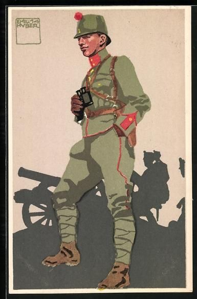 Photos, Lettres & Cartes p.: sign. Emil Huber: Schweizer Felduniform, – D'occasion à Berlin par bartko-reher
