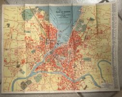 Joli plan vintage de la ville de Genève