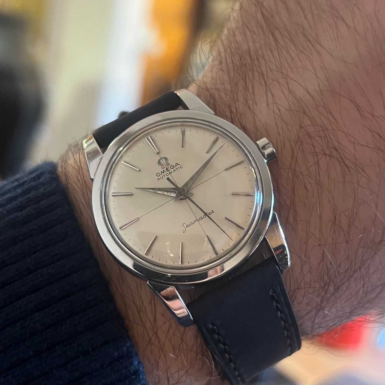 Omega Orologi: Omega Seamaster Vintage Automatic Silver Dial – Usato da Carouge GE venduto da Watchaser 3