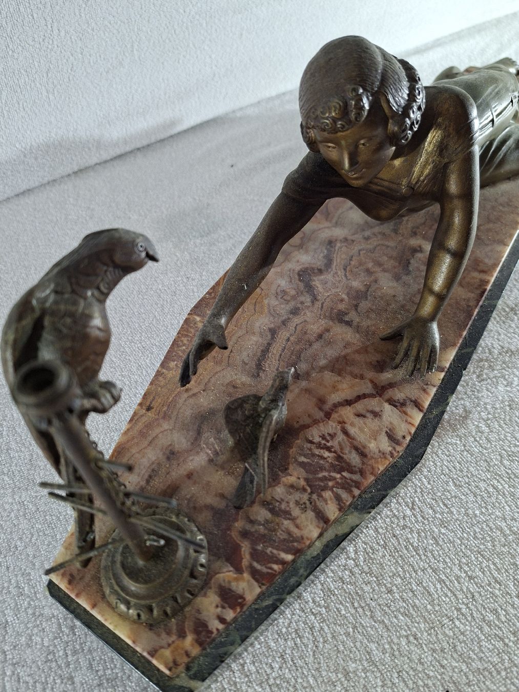 Skulpturen & Statuen: Art Deco Bronze auf Marmorsockel – Gebraucht aus Grindelwald von carro5 1