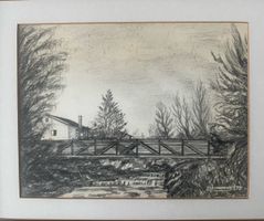     Orig. Kohlezeichnung D’Alessandro 1993 gerahmt 