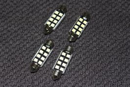 4x Weiß 39mm LED Auto Innenraum lichter