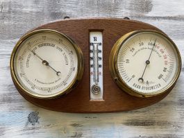 Wetterstation Barometer Hygrometer, Thermometer Holzgehäus