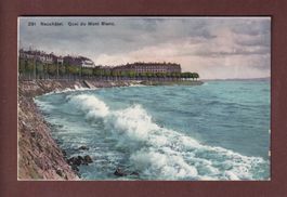 NEUCHÂTEL - Quai du Mont-Blanc - 1909