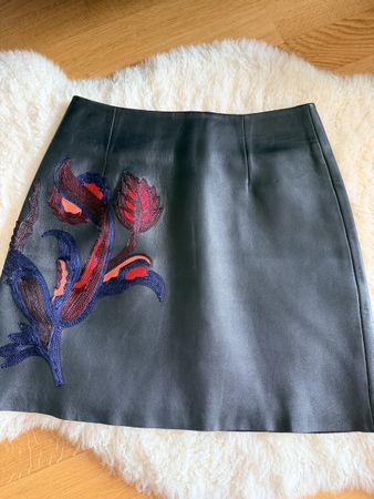 Jupe en cuir Sandro