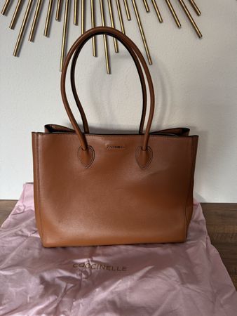 Coccinelle sac à main cabas cuir marron élégant automne✨