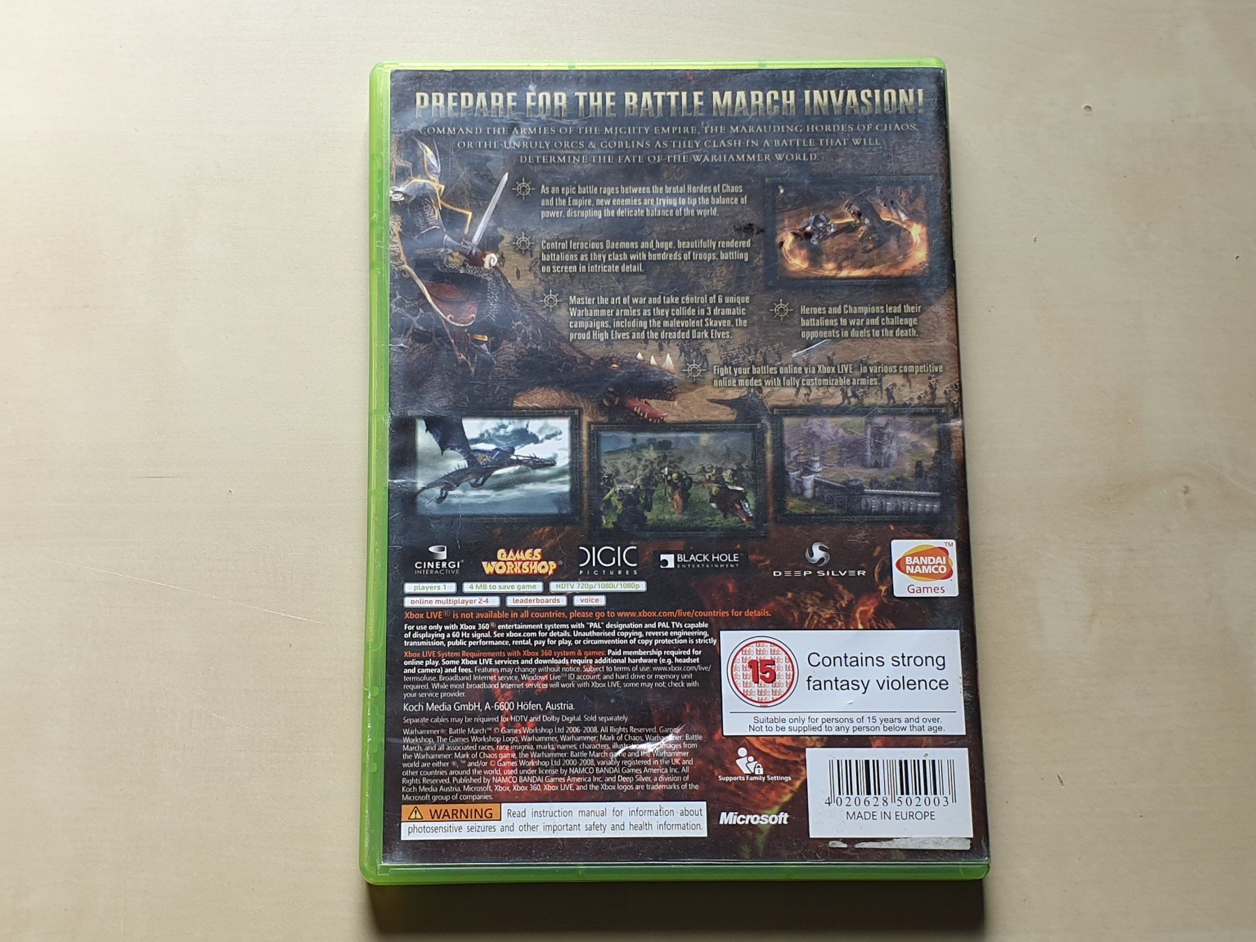 Microsoft Giochi: Warhammer Battle March – Usato da Stansstad venduto da collectorsshop 1