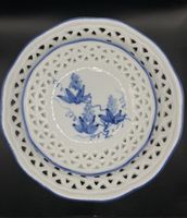 Dekorative Schale Weiss Blau Porzellan Blumen Muster Deko