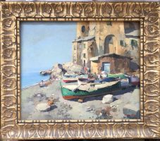 Guiseppe Tesa - Gemälde - Öl auf Leinwand - Camogli b. Genua