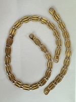 Vintage Set: Gold Collier mit Armband