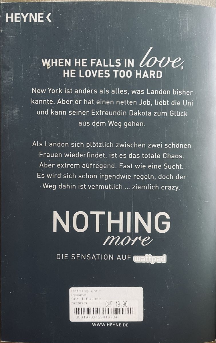 Bücher: NOTHING MORE - ANNA TODD - TASCHENBUCH – Gebraucht aus Buchs AG von fischli610 1