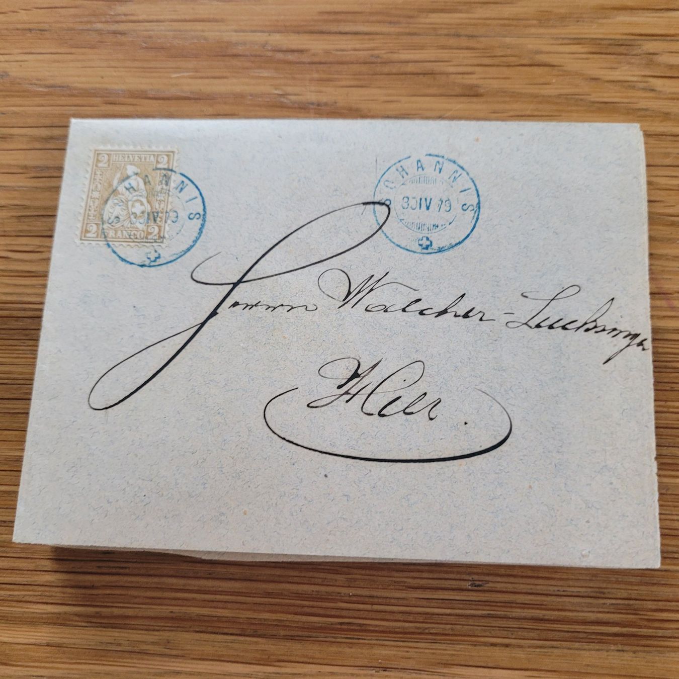 Tutti i francobolli: Brief Mit Sitzende Helvetia Schannis 1879 – Usato da Biel/Bienne venduto da Destockweb 1