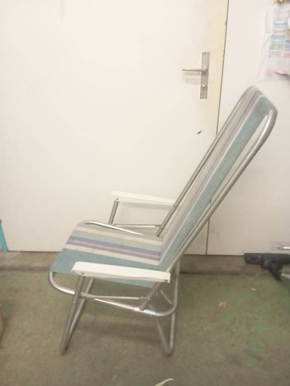 Stühle: Strandstuhl mit Streifen , Vintage – Gebraucht aus Basel von Petergunn 3